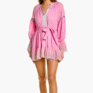 PQ SWIM Pink Ezra Cotton Beach Swim Dress Cover-up XS//SMALL NWT